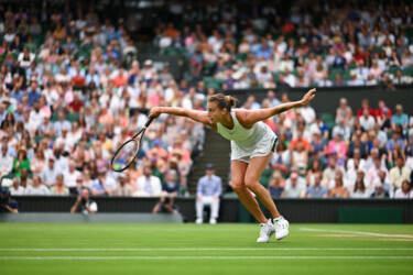 Corinne Dubreuil, a Nikon Ambassador, photographs for Nikon magazine (only) at Wimbledon 2023,