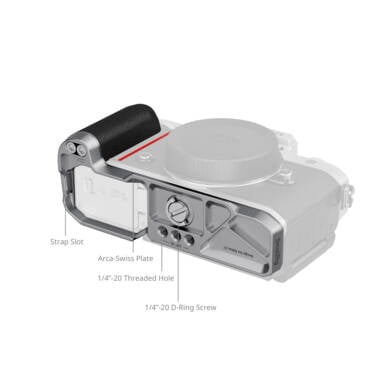 SmallRig 5706 L-Shaped Mount Plate with Silicone Handle for Nikon Z f, silver